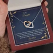 Happy Birthday Gifts 2023 Double Heart Necklace With Meaning Message Card, Best Gift Ideas To My Daughter - So Proud