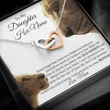 Happy Birthday Gifts 2023 Double Heart Necklace With Meaning Message Card, Best Gift Ideas To My Daughter - This Old Lioness