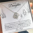 Happy Birthday Gifts 2023 Love Knot Necklace With Meaning Message Card, Best Gift Ideas To My Daughter From Dad - I'll Always Be With You