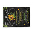 Happy Birthday Gifts 2023 Mom To My Daughter I Am So Proud Of You Sunflower Fleece Blanket