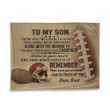 Happy Birthday Gift Ideas 2023 Dad To My Son I Am So Proud Of You Football Fleece Blanket