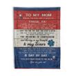 Happy Mother's Day Gift Ideas 2023 To My Mom Thank You EMT Fleece Blanket