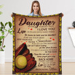Happy Birthday Gift Ideas 2023 Mom To My Daughter Never Forget That Softball Fleece Blanket