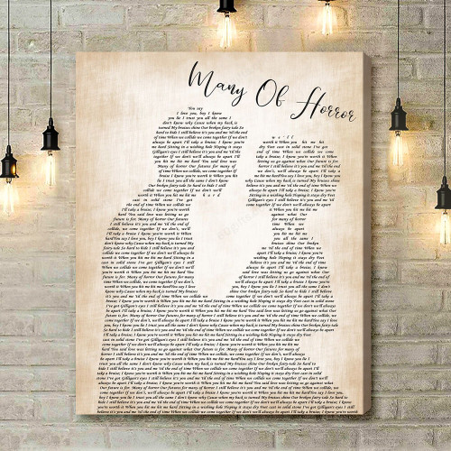 Big _ Rich Lost In This Moment Man Lady Bride Groom Wedding Song Lyric Art Print - Canvas Print Wall Art Home Decor