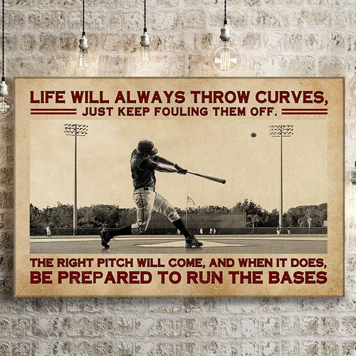 Personalized Graduation Gifts Baseball Life Will Always - Customized Canvas Print Wall Art Home Decor