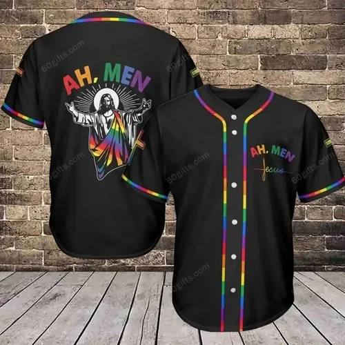 Ah Men Funny LGBT Baseball Jersey Baseball Shirt