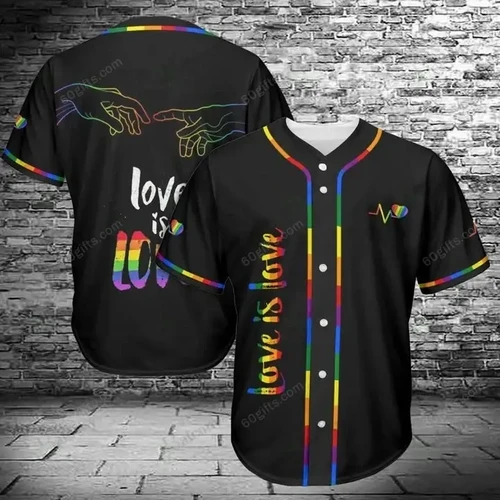 LGBT Love is Love Baseball Jersey Baseball Shirt