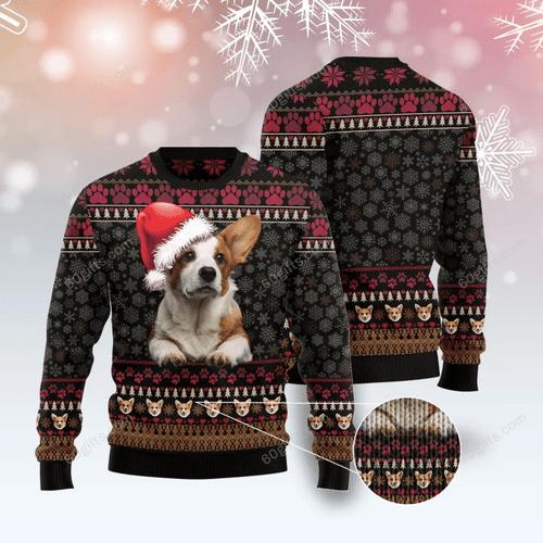 Merry Christmas & Happy New Year 3d Ugly Christmas Sweatshirt Pembroke Welsh Corgi Christmas Aparel All Over Print