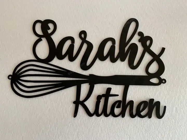 Best Customized Name Mother's Day, Father's Day Gifts Kitchen Décor Cut Metal Sign - Personalized Wall Metal Art Home Decor