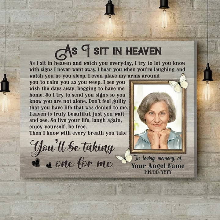 Customized Name & Photo Unique Memorial Gifts Sayings For Loss Of Family Gifts - Personalized Canvas Print Wall Art Home Decor
