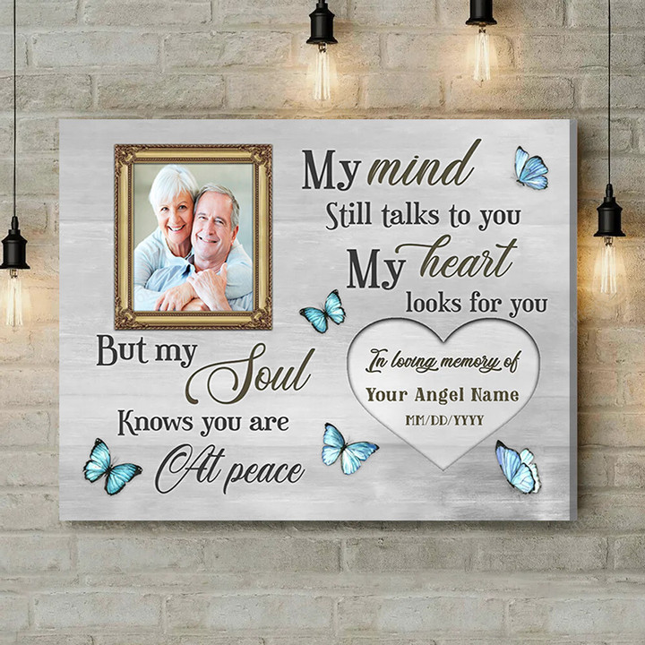 Customized Name & Photo Unique Father's Day, Mother's Day, Memorial Gifts Sayings For Loss Of Family - Personalized Canvas Print Wall Art Home Decor