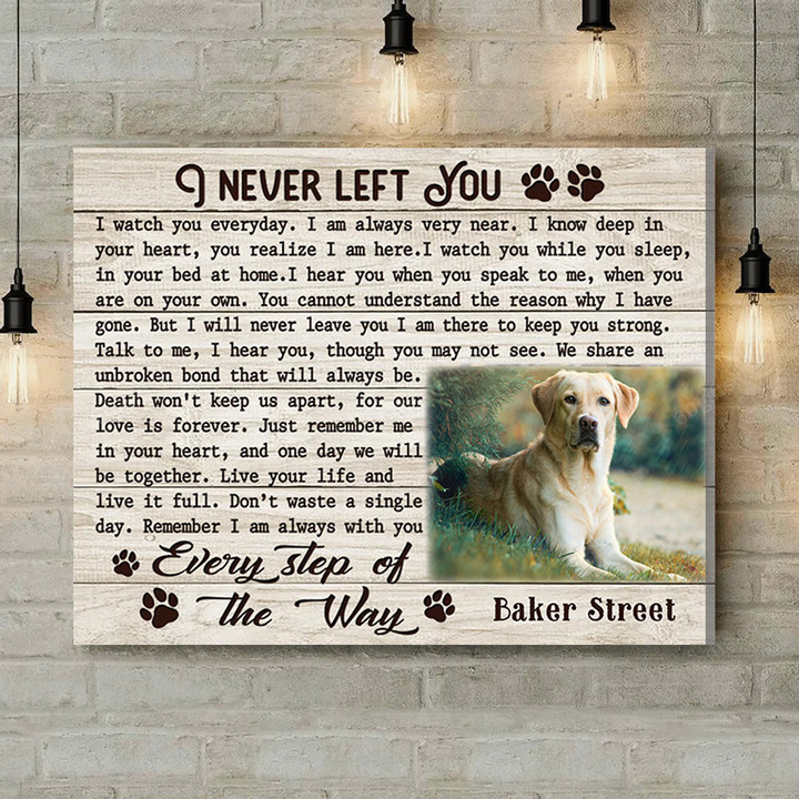 Customized Name & Photo Unique Pet Memorial Gifts Sayings For Loss Of Pet Dog Lover Gifts The Moment - Personalized Canvas Print Wall Art Home Decor