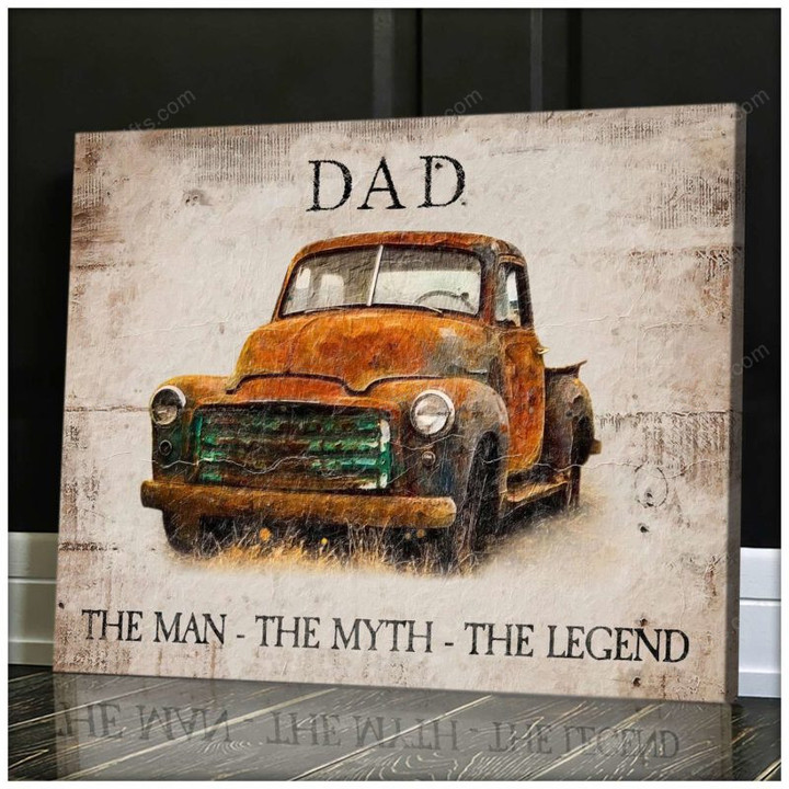 Happy Father's Day, Birthday Gift, Unique Gifts For Dad - Personalized Canvas Print Home Decor