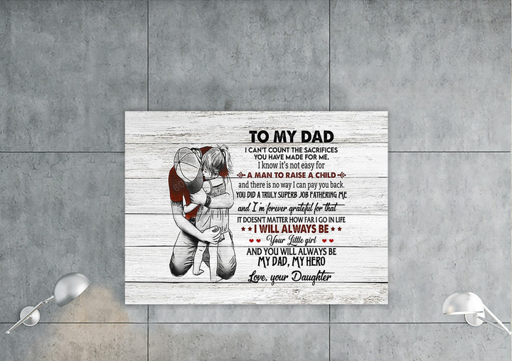Customized Name Happy Father's Day, Mother's Day, Birthday Gift, Unique Gift For Dad From Kids - Personalized Canvas Print Home Decor