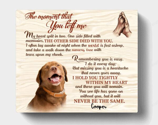 Customized Name & Pet Photo Happy Father's Day 2022, Birthday Gift, Unique Gift For Dog Dad - Personalized Canvas Print Home Decor