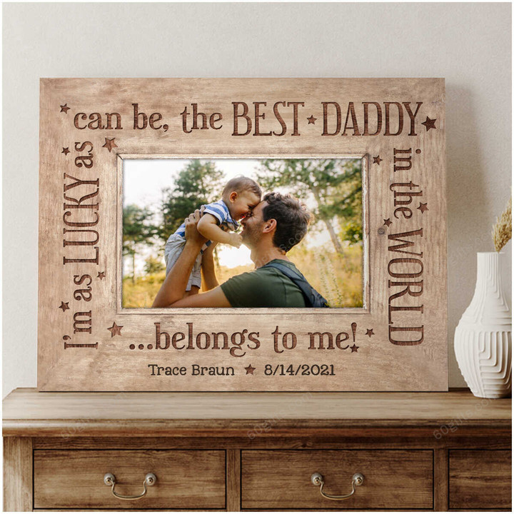 Customized Name & Photo Happy First Father's Day 2022, Unique Birthday Gift For New Daddy - Personalized Canvas Print Home Decor