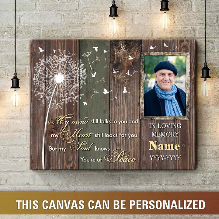 Customized Name & Photo Memorial Art Sympathy Thoughtful Gift For Loss Of Parent - Personalized Canvas Print Home Decor
