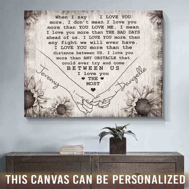 Customized Name Happy Wedding Anniversary 2022, Birthday Gift, Unique Romantic Gift For Couples - Personalized Canvas Print Home Decor