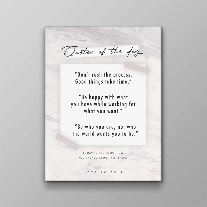 Inspirational & Motivational Wall Art, Business, Office Decor Quotes Of The Day - Canvas Print Wall Decor