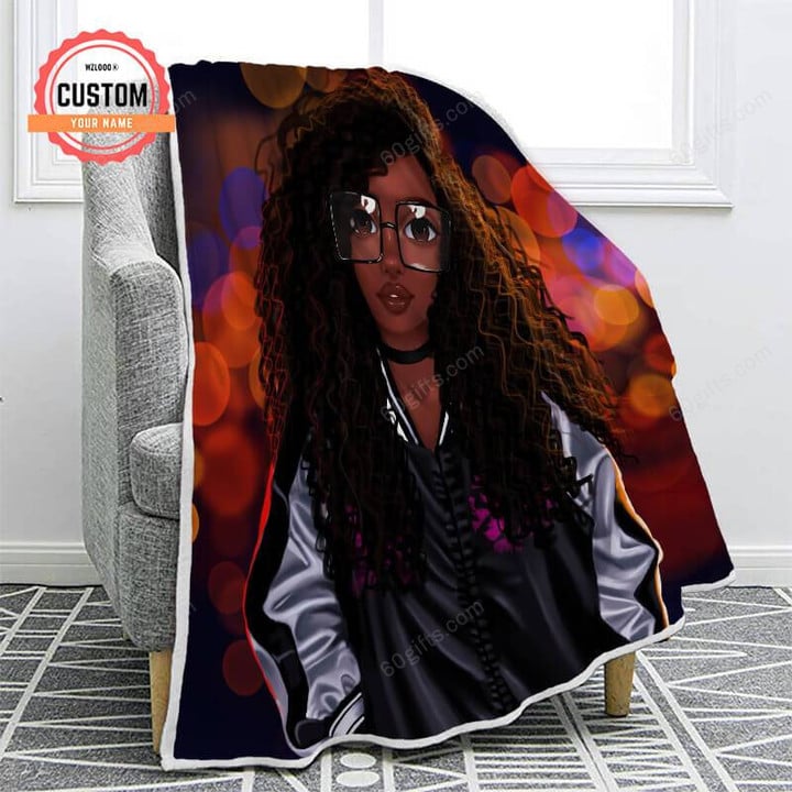 Customized Name Happy Anniversary Wedding, Birthday Gift, African American Knowledge Queen Blanket Gifts For Family - Personalized Fleece Blanket