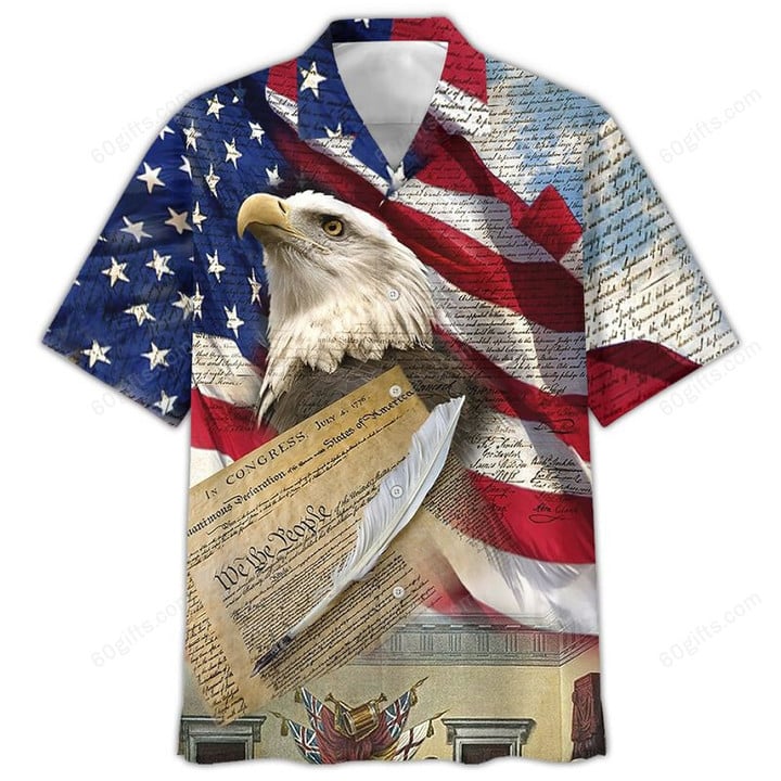 3d Hawaiian Shirt, Hoodie, Zip Hoodie, Hoodie Dress, Sweatshirt Independence Day Eagle USA All Over Print