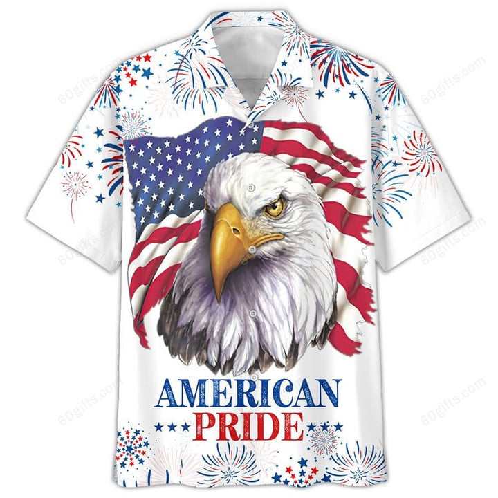 3d Hawaiian Shirt, Hoodie, Zip Hoodie, Hoodie Dress, Sweatshirt Eagle Happy Independence Day USA All Over Print
