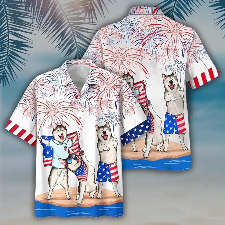 Happy Independence Day USA - 3d Alaska Hawaiian Shirt, Hoodie, Zip Hoodie, Hoodie Dress, Sweatshirt All Over Print
