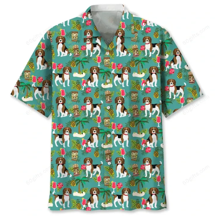 Happy Birthday 2022 - 3d Beagle Hawaiian Beach Shirts, Hoodie, Zip Hoodie, Hoodie Dress, Sweatshirt All Over Print