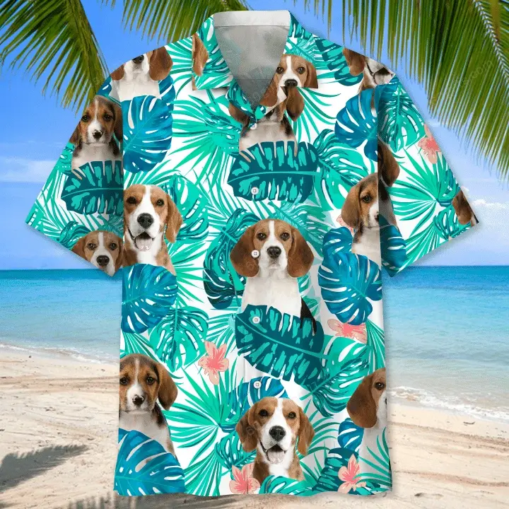 Happy Birthday 2022 - 3d Beagle Tropical Nature Hawaiian Shirt, Hoodie, Zip Hoodie, Hoodie Dress, Sweatshirt All Over Print