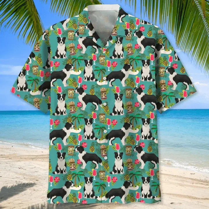 Happy Birthday 2022 - 3d Border Collie Hawaiian Beach Shirt, Hoodie, Zip Hoodie, Hoodie Dress, Sweatshirt All Over Print