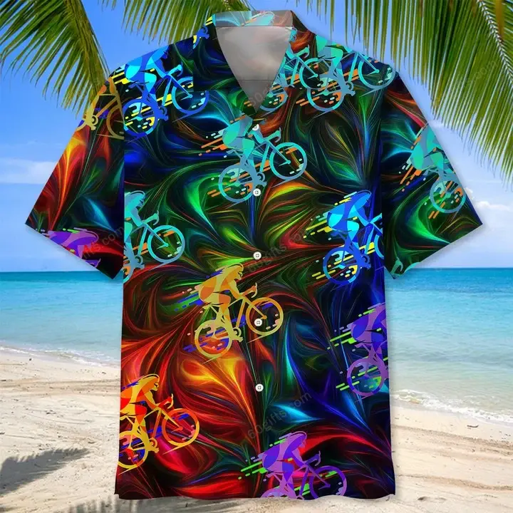 Happy Birthday 2022 - 3d Cycling Color Hawaiian Shirt, Hoodie, Zip Hoodie, Hoodie Dress, Sweatshirt All Over Print
