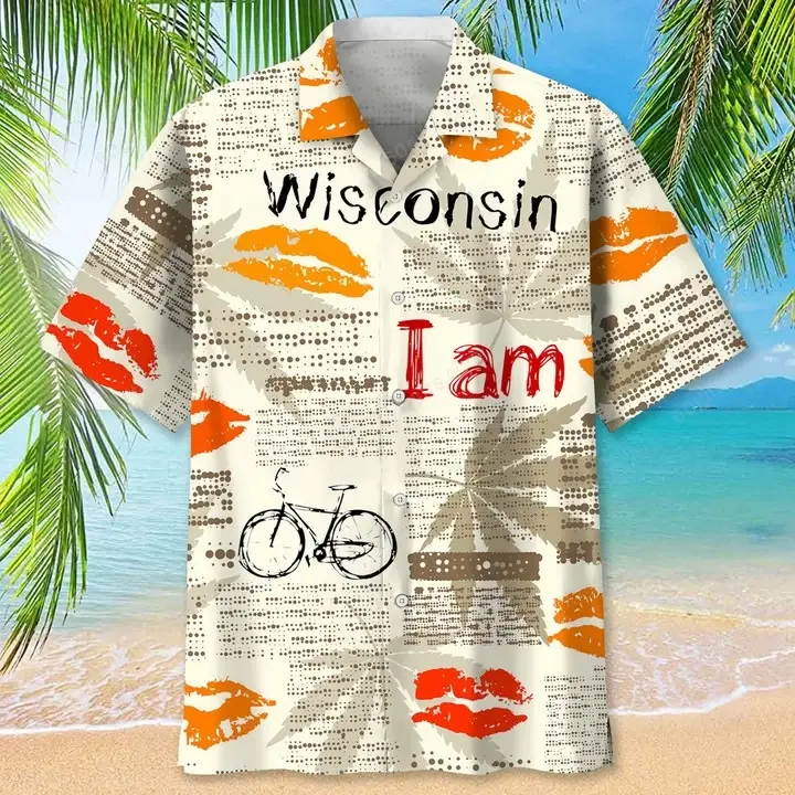 Happy Birthday 2022 - 3d Cycling Wisconsin Hawaiian Shirt, Hoodie, Zip Hoodie, Hoodie Dress, Sweatshirt All Over Print