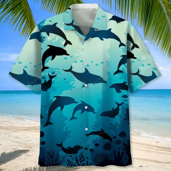 Happy Birthday 2022 - 3d Dolphin Beach Hawaiian Shirts, Hoodie, Zip Hoodie, Hoodie Dress, Sweatshirt All Over Print