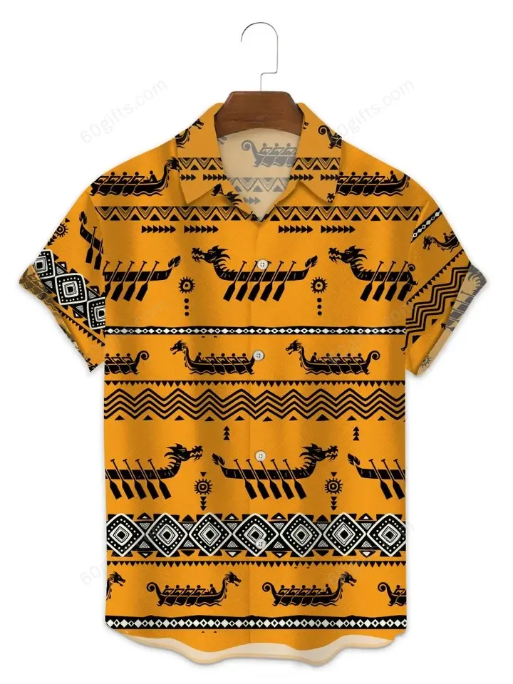 Happy Birthday 2022 - 3d Dragon Boat Egypt Pattern Hawaiian Shirts, Hoodie, Zip Hoodie, Hoodie Dress, Sweatshirt All Over Print