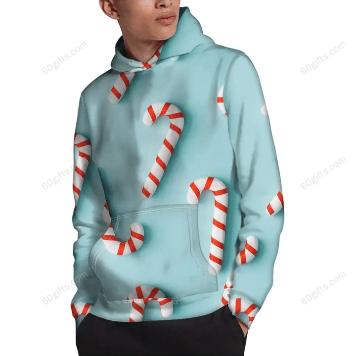 Christmas Gift, Labour Day Gift Ideas 3d Hoodie, Zip Hoodie, Hoodie Dress, Sweatshirt Christmas Candy Candies Pattern All Over Print