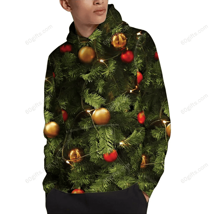 Christmas Gift, Labour Day Gift Ideas 3d Hoodie, Zip Hoodie, Hoodie Dress, Sweatshirt Decorated Christmas Tree All Over Print