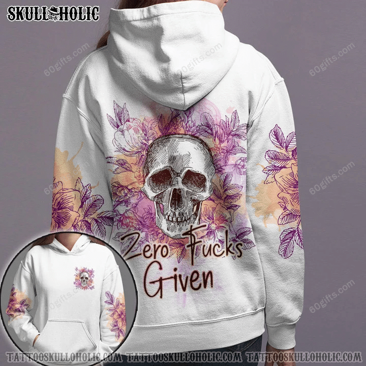 Happy Halloween 3d Hoodie, Zip Hoodie, Hoodie Dress, Sweatshirt Zero F Given Floral Skull All Over Print