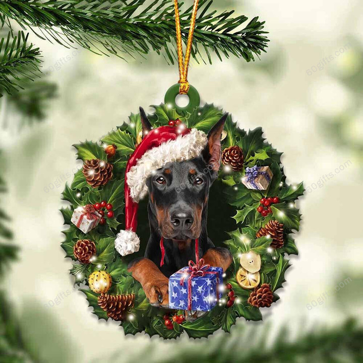 Dobermann Ornament - Christmas Gift For Family, For Her, Gift For Him, Gift For Pets Lover Ornament.