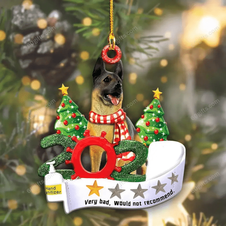 Cute German Shepherd Christmas Ornament - Christmas Gift For Family, For Her, Gift For Him, Gift For Pets Lover Shape Ornament.
