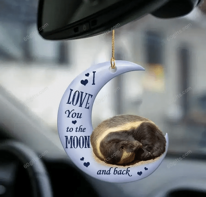 Personalized Name Ornament Honey Badger I Love You To The Moon & Back - Christmas Gift For Family, For Her, Gift For Him, Gift For Pets Lover Two Sided Ornament