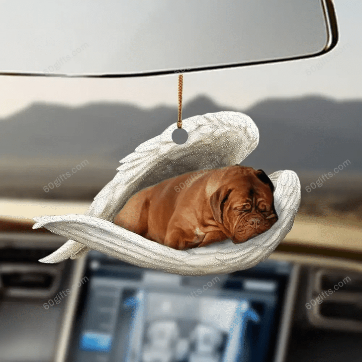 Dogue De Bordeaux Sleeping Angel Christmas Ornament - Christmas Gift For Family, For Her, Gift For Him, Gift For Pets Lover Ornament