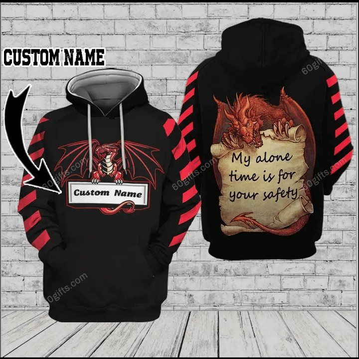 Merry Christmas & Happy New Year Custom 3d Hoodie, Zip Hoodie, Hoodie Dress, Sweatshirt My Alone Time is For Your Safety Personalized Aparel All Over Print
