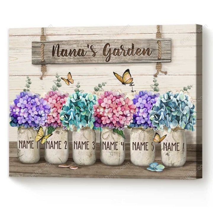 Merry Christmas & Happy New Year Custom Inspirational & Motivational Wall Art Unique Gifts For Grandma, Nana’s Garden - Personalized Canvas Print Home Decor