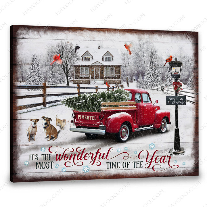 Merry Christmas & Happy New Year Custom Inspirational & Motivational Art Unique Gifts For Farmers - Personalized Canvas Print Home Decor