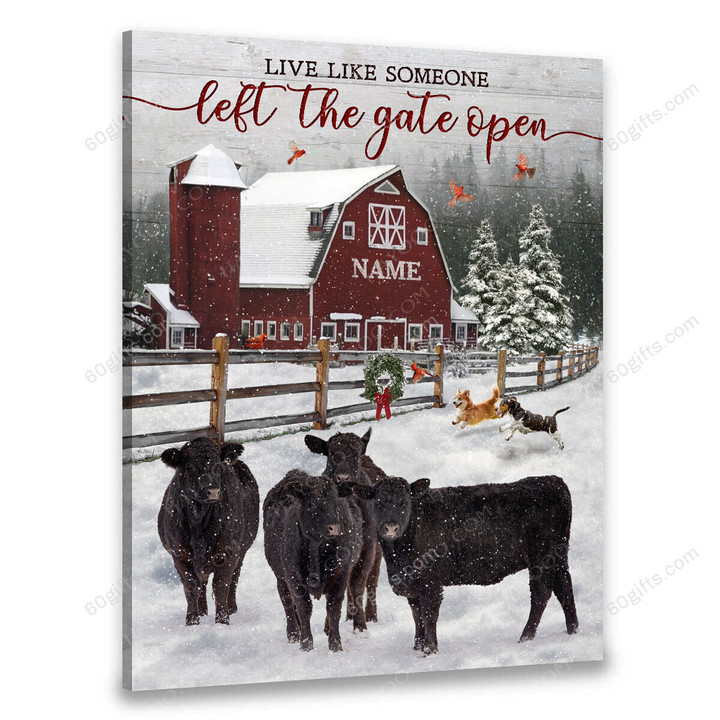 Merry Christmas & Happy New Year Custom Inspirational & Motivational Art Unique Gift For Farmers - Personalized Canvas Print Home Decor