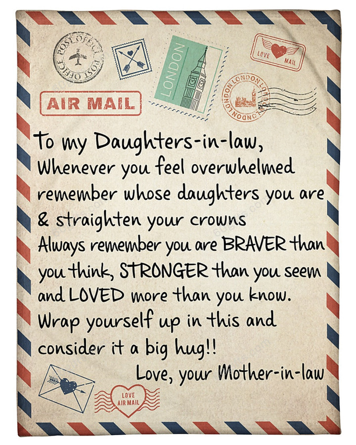 Merry Christmas & Happy New Year Gift Straighten Your Crown To Dear Daughter-In-Law Fleece Blanket