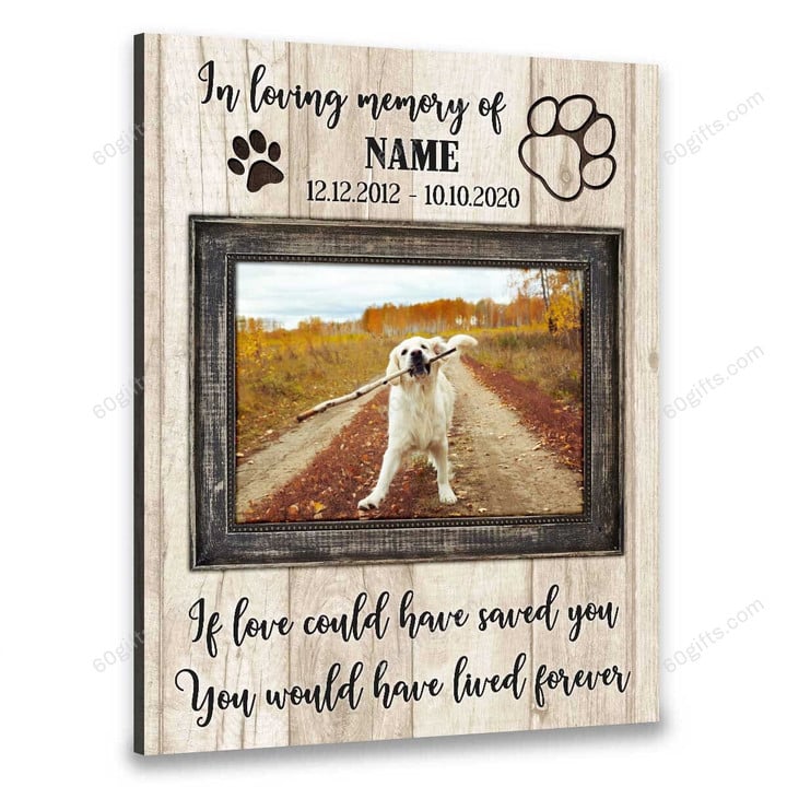 Merry Christmas & Happy New Year Custom Inspirational & Motivational Art Unique Dog Sympathy Gift Pet Loss - Personalized Canvas Print Home Decor