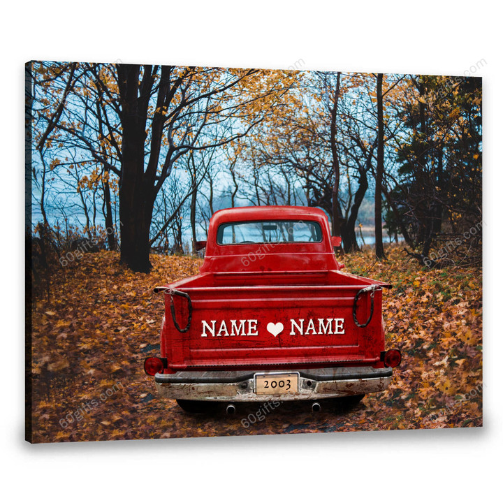 Merry Christmas & Happy New Year Custom Inspirational & Motivational Art Unique 30 Year Anniversary Gift For Husband Pickup Truck - Personalized Canvas Print Home Decor
