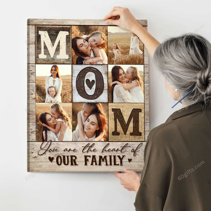 Merry Christmas & Happy New Year Custom Inspirational & Motivational Art Unique Mom Photo Collage Gifts - Personalized Canvas Print Home Decor