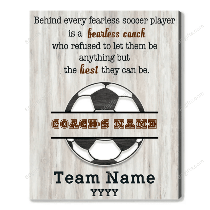 Merry Christmas & Happy New Year Custom Inspirational & Motivational Art Unique Soccer Coach Thank You Gift - Personalized Canvas Print Home Decor